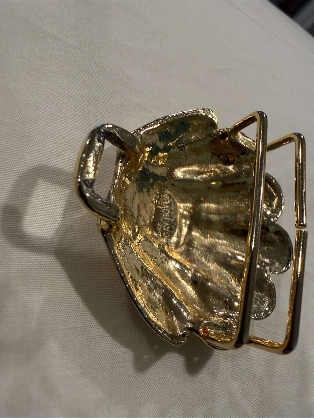 Gold Sculpted Sea Shells -Style Belt Buckle - Women's Accessory